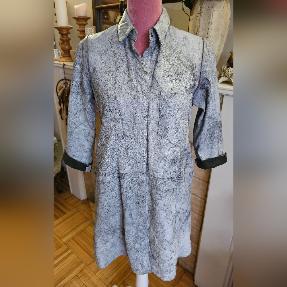Bano eeMee A-line Leather Shirt. Western Wear. Genuine Leather. Ayla